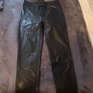 Black leather pants new with tag